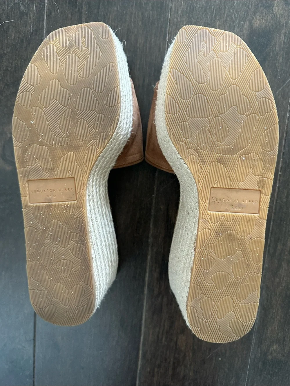 Veronica Beard Brown Suede Espadrille Wedge Slide